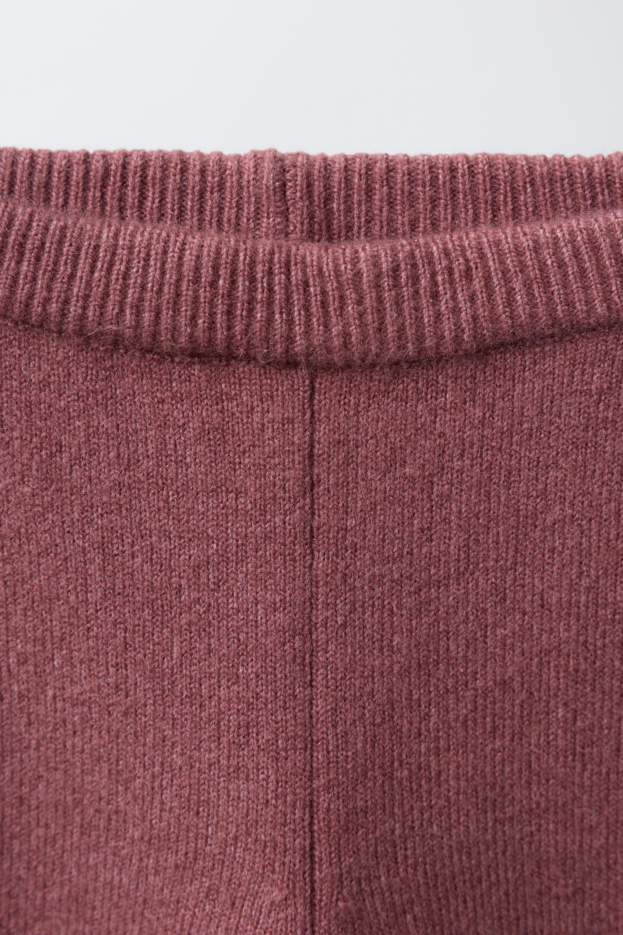 LACE TRIM KNIT LEGGINGS